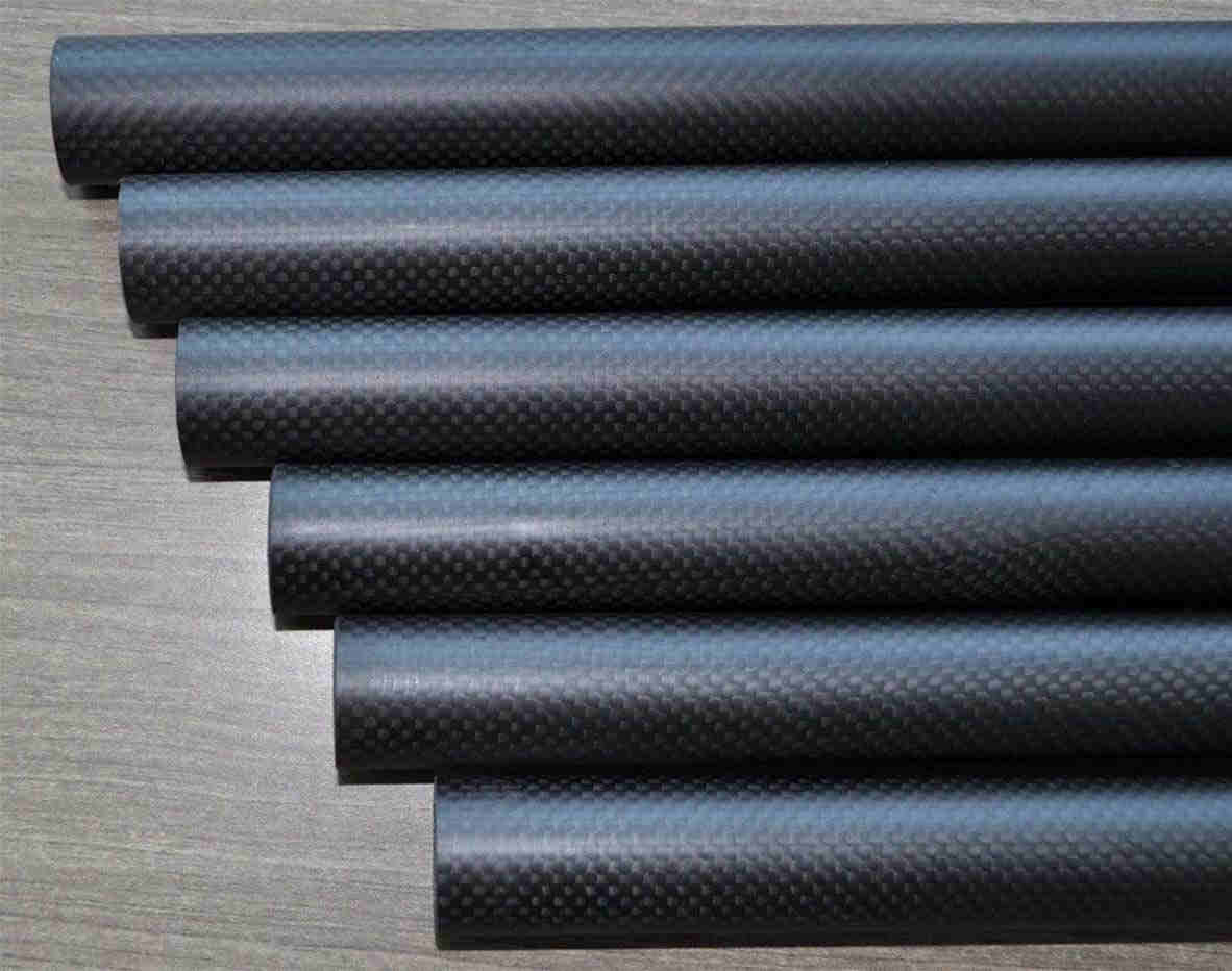 100% 3K Real Carbon Fiber Tubes T300 Carbon Tube Matte Plain carbon fiber Pipe