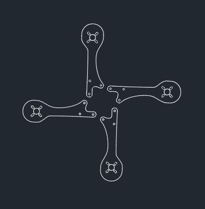 separate frame with 4 arms