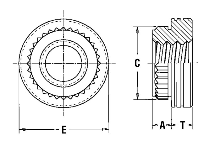 KF2 KFS2 M2 press nuts