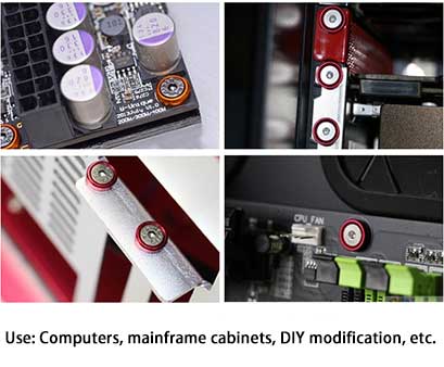 thumbnail image 2 of Aluminum Alloy Flat/Countersunk Head Washers Set – M2 M2.5 M3 M4, Multi-Color, Box Assortment 2 of 4