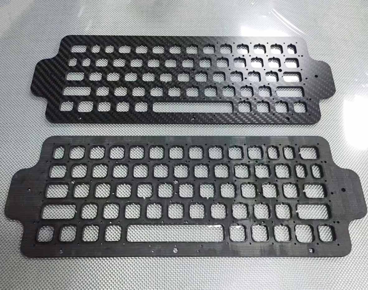 Carbon Fiber Keyboard CNC Cutting