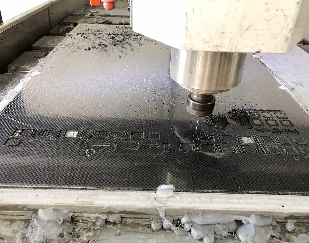 Carbon Fiber Keyboard CNC Cutting