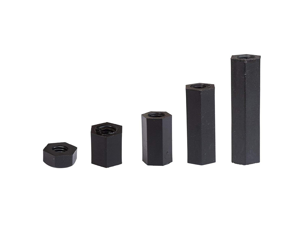 M3 Nylon Standoffs Hex Hexagonal Female Thread PCB Standoff Spacers Black 