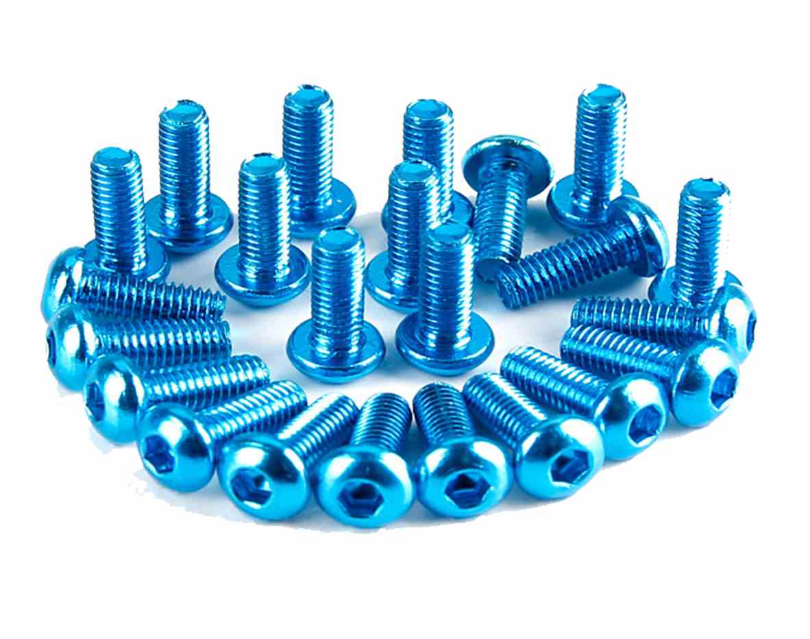 M3 anodized 7075 aluminum screws with round head hex Socket screws