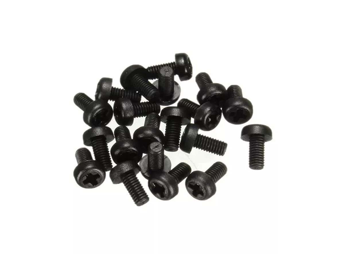 M3 Nylon Screw Bolt Black Round Phillips Screw Nut Nylon PCB Screws