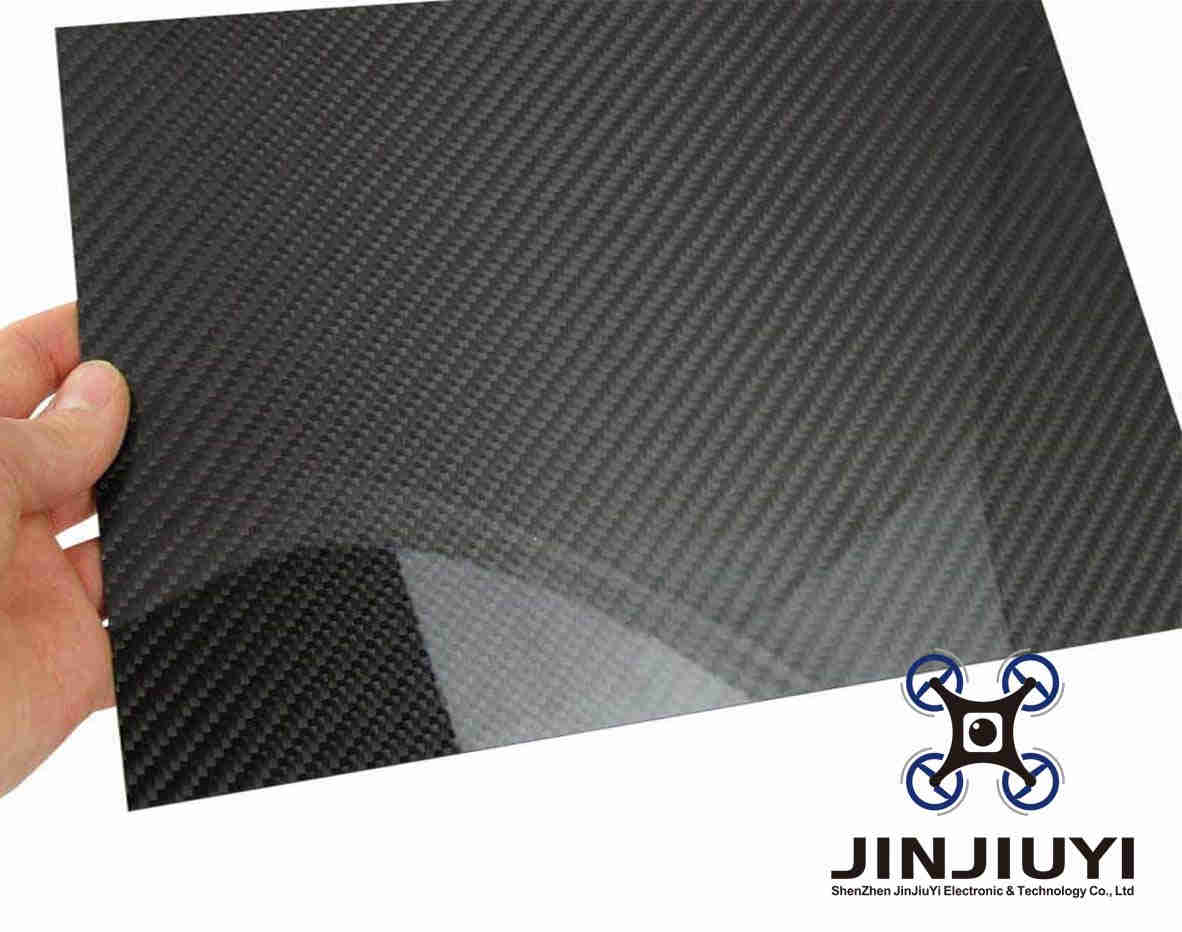 High Gloss Carbon Fiber Sheet Twill Weave Made by Jinjiuyi