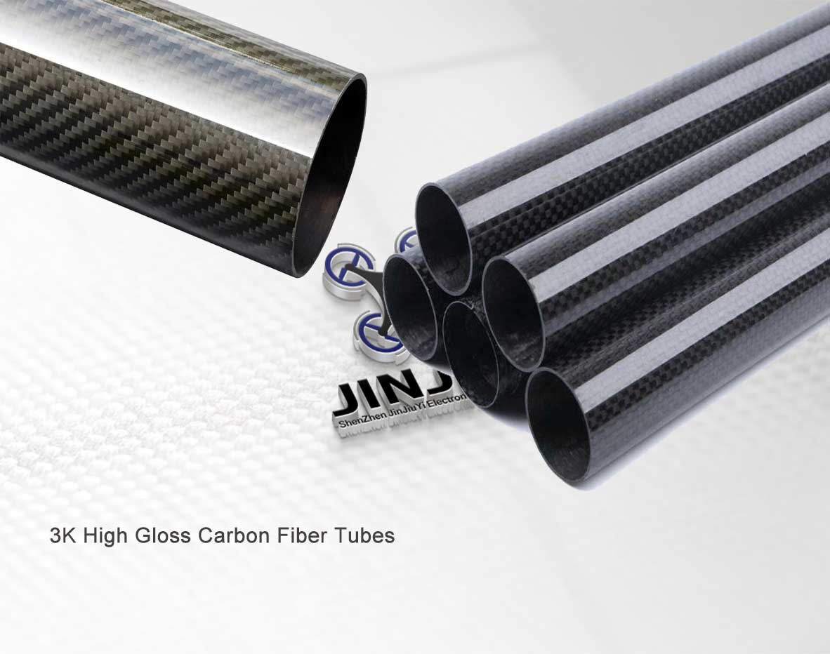 OLJF 3K Carbon Fiber Tube Carbon Brazed Tube Carbon Tube Carbon Fiber Arm DIY Material Plain Weave Bright 2.44x2.2inch