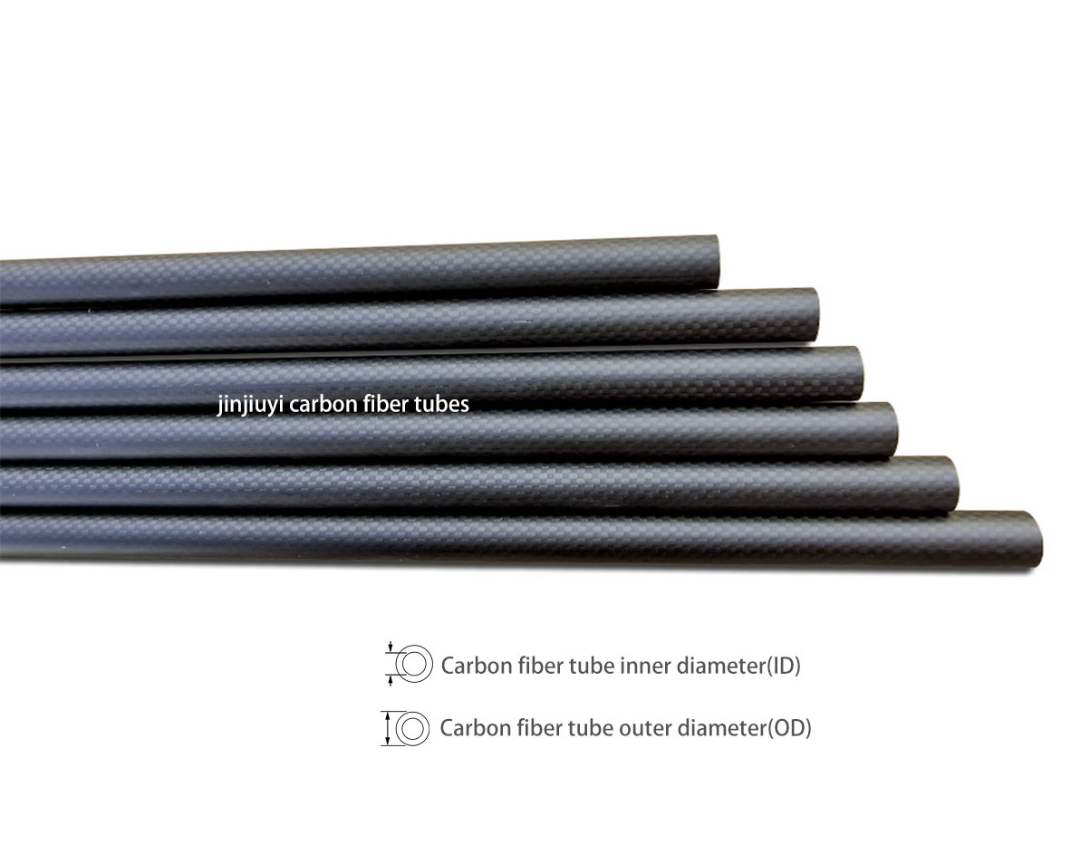 Round Carbon Fiber Tubing 3K Plain Matte