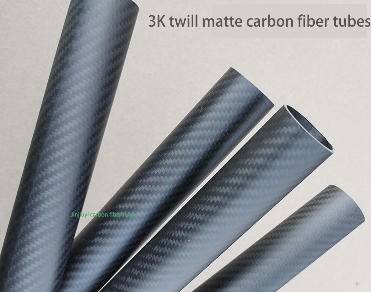 3K Twill Carbon Fiber Round Tube Roll Wrapped Tubing