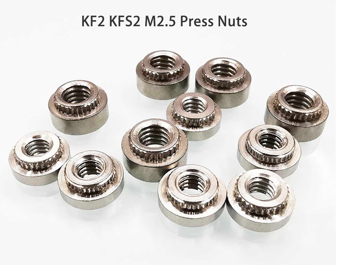 KF2 KFS2 M2.5 press nuts 