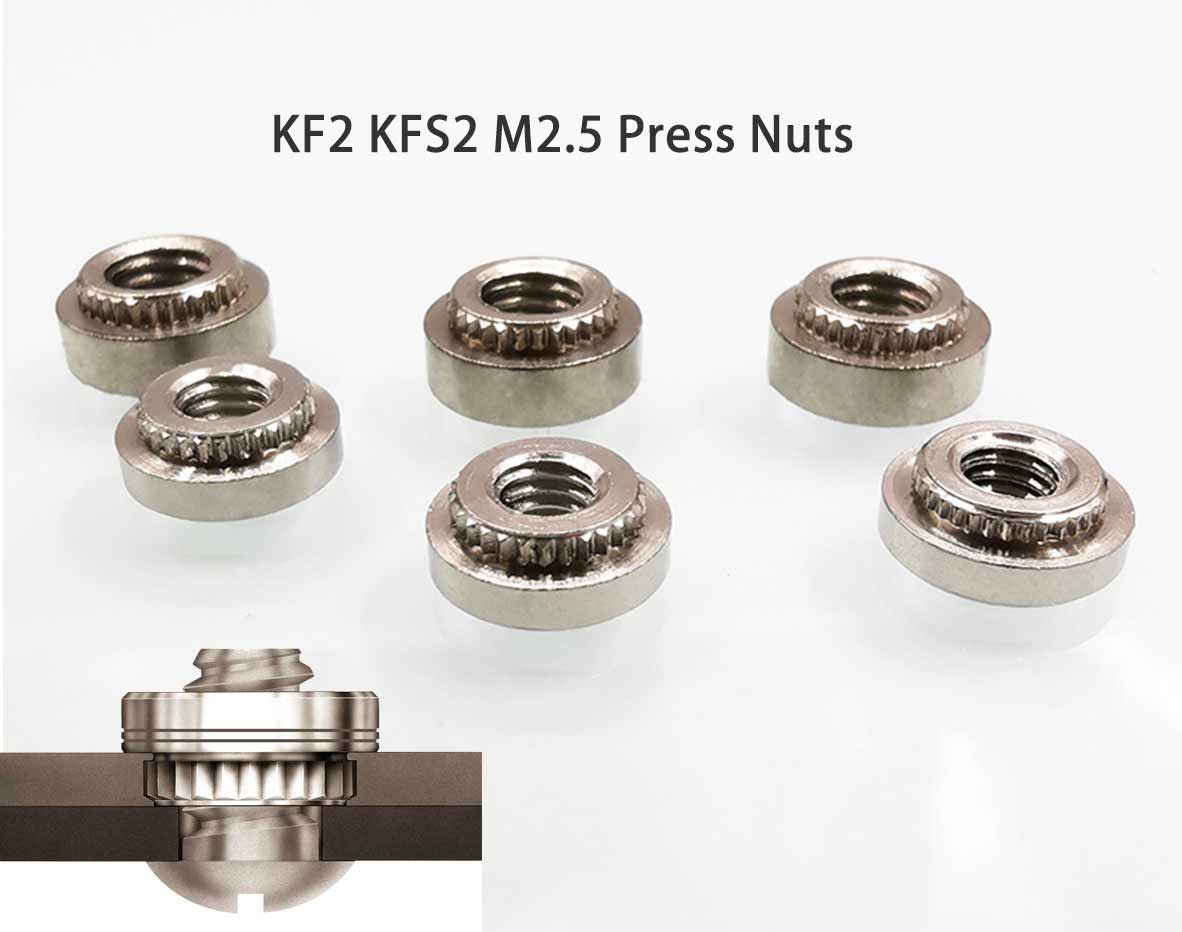 KF2 KFS2 M2.5 press nuts 