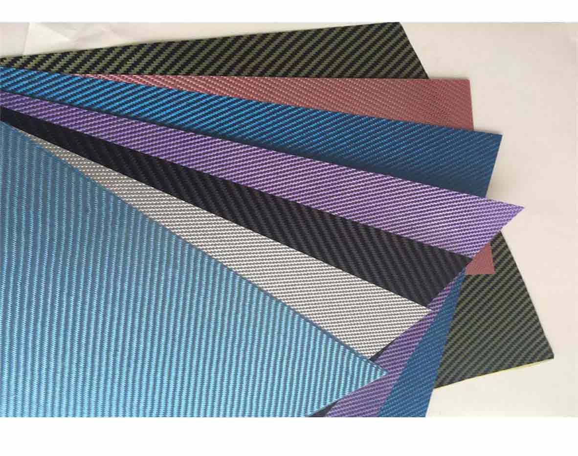 Colored Carbon Fiber Sheet Blue Red Sliver Gold Carbon Fiber