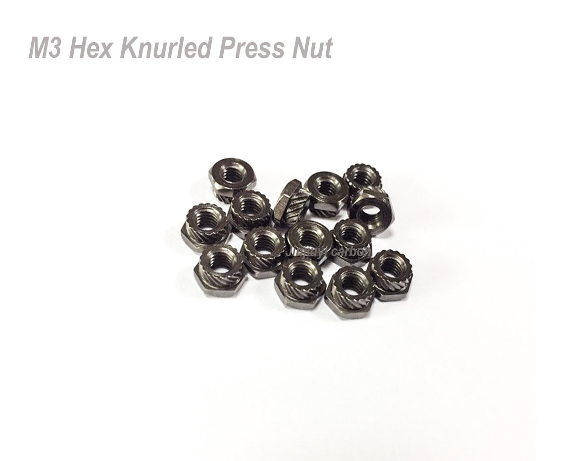 M3 Hexagon Knurled Press Nut