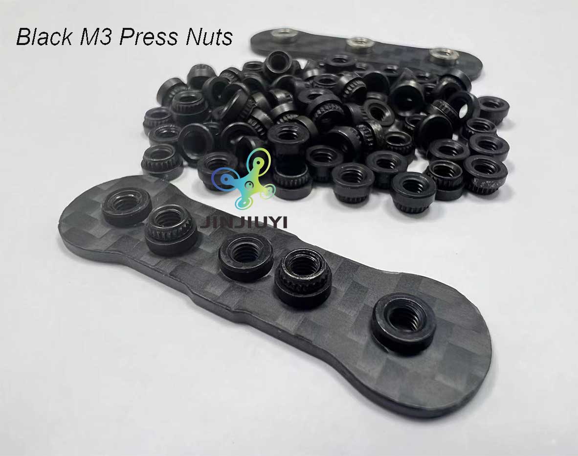 Black M3 Press Nuts