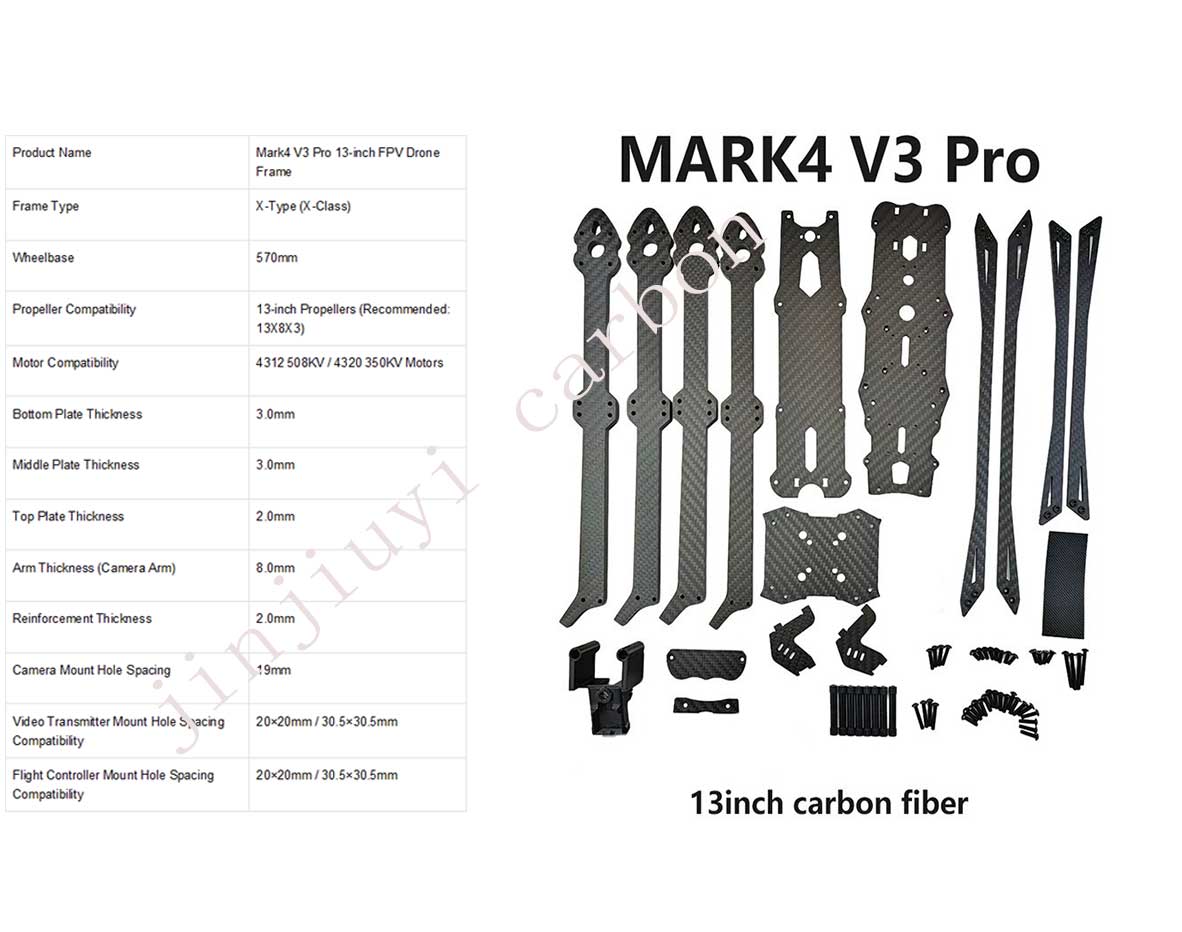 Mark4 V3 Pro 13-inch FPV Drone Frame Factory Supply