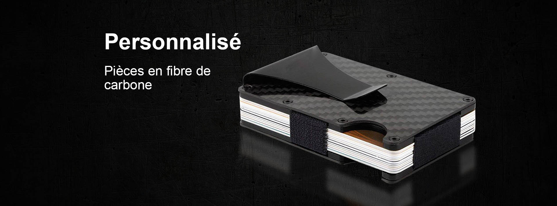 Porte-cartes en fibre de carbone